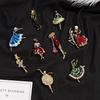 SKEDS Exquisite Crystal Ballet Dancer Brooches Jewelry Pins For Lady Elegant Women's Brooch Pin Decorative Suit Clothing Badges