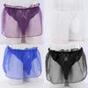 Mens Funny Sissy Pouch Panties See-Through Mesh Organza Thong Briefs Underwear Mens Funny Sissy Pouch Panties See-Through Mesh Organza Thong Briefs Underwear
