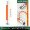 1 Piece Adjustable Water Line Extension with Connector, 360 Degree Rotary Hose Adapter, General Purpose Old Threaded Flat Faucet