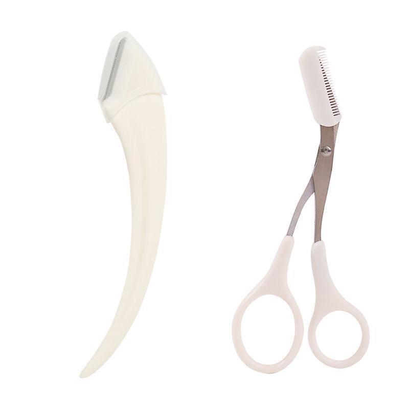 Steel Eyebrow Scissors with Comb - Professional Brow Trimming Kit for Precise Shaping, Safe & Easy Grooming