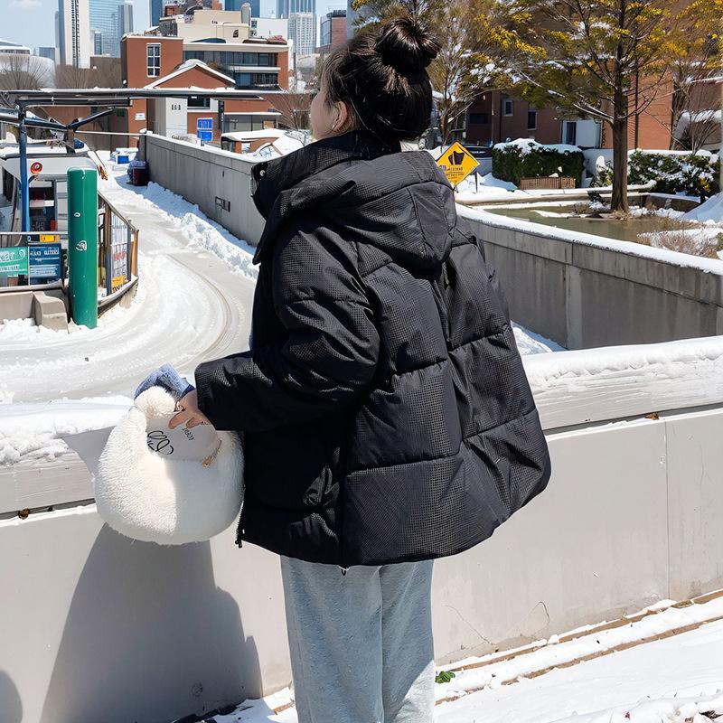 Down Cotton-padded Clothes Women's Short Loose Thickened Hooded Cotton-padded Jackets Korean Version Bread Cotton-padded Jackets
