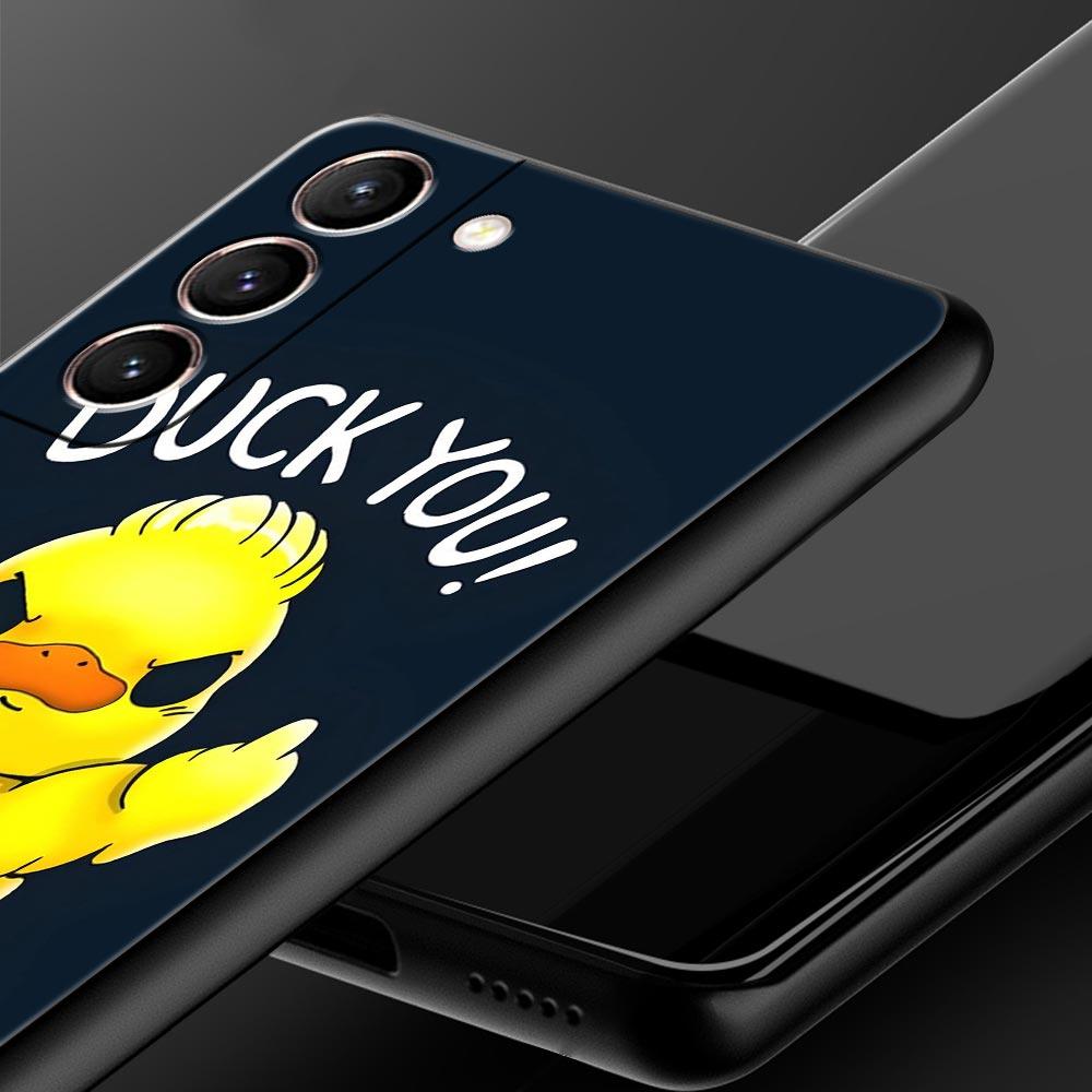 Cartoon Duck Phone Case for Samsung Galaxy S26 S25 S24 S23 S22 S20 S21 FE Ultra S25 Edge Plus 5G Soft TPU Cover Fundas Capas Bag