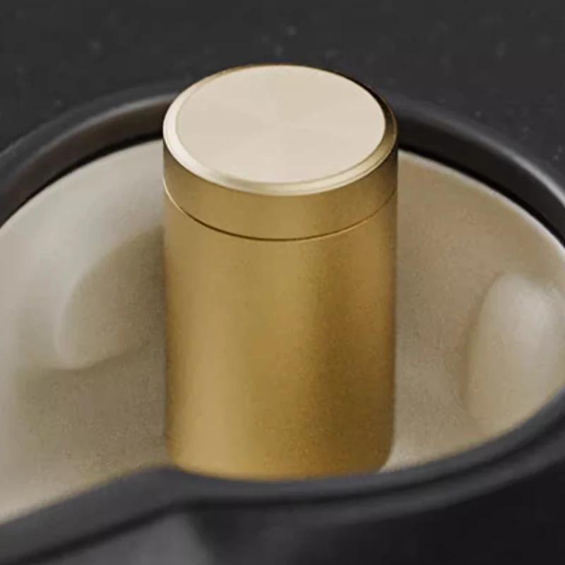 Mini Portable Sealed Jar Travel Moisture-proof Solid Color Nut Candy Food Storage Container Tea Can Metal Box Stainless Steel