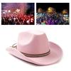 Cowboy Hat Wide Brim Knight Hat for Disco House Cocktail Parties Vacation Simple Style for Comedian Actor