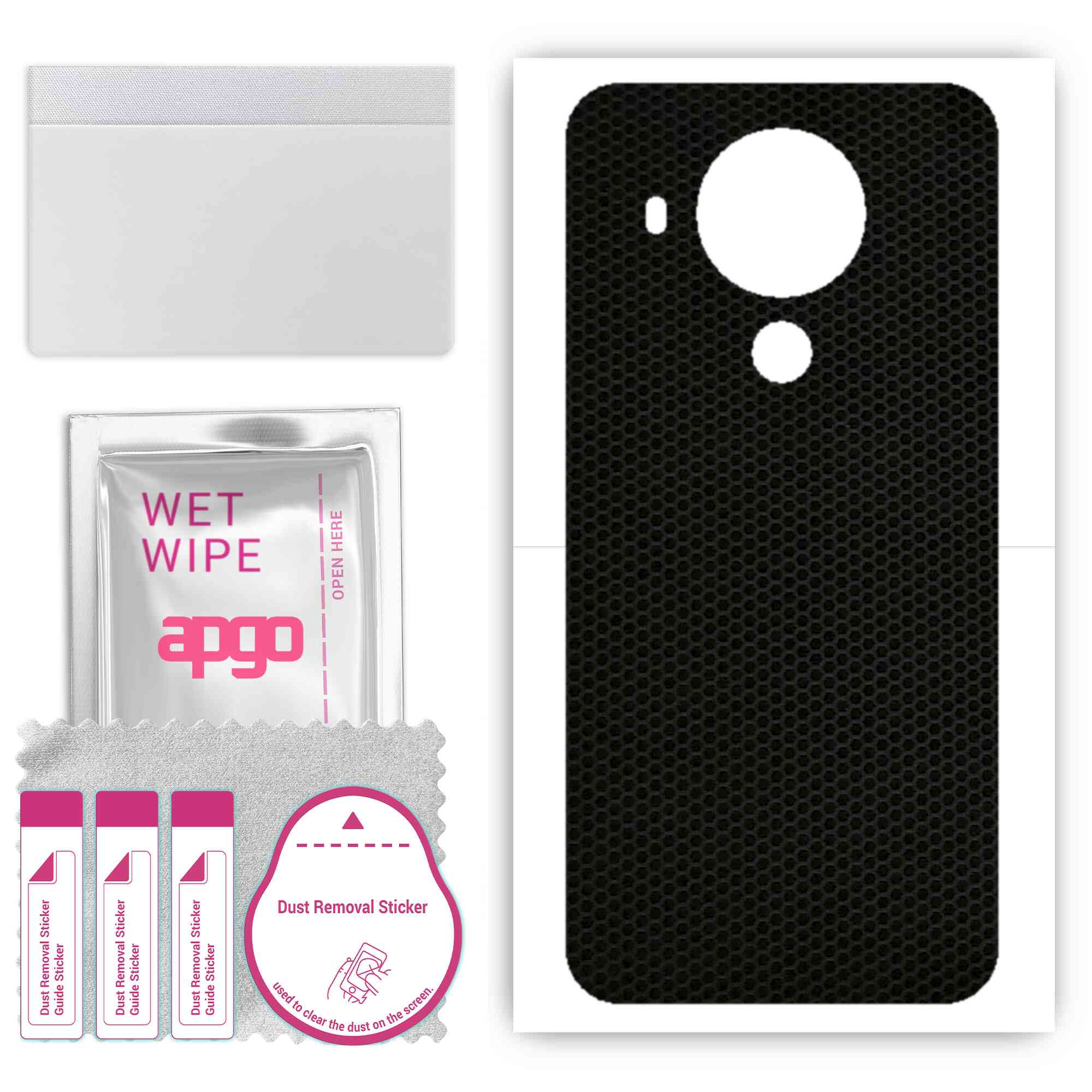 

apgo Protective Skin Sticker for the back compatible with Nokia 5.4, Wrap Film, Foil, Vinyl - Pattern Matrix