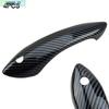 4x/Kit Carbon Fiber ABS Exterior Door Handle Cover Trim Fit For 5 Series