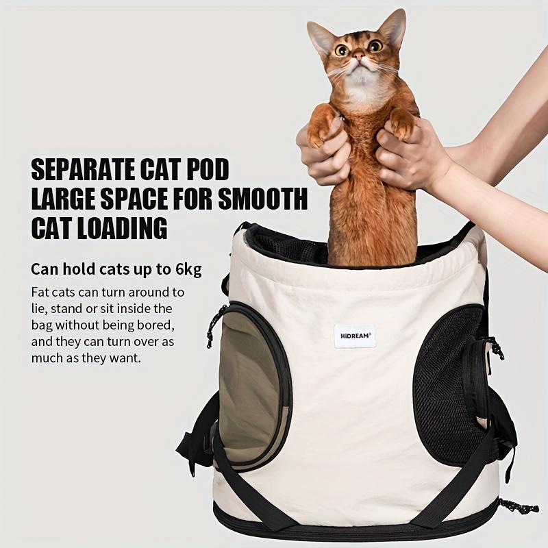 Haustier Brustrucksack Fronttrage-Tragetasche Design-Atmungsaktiver Nylon-Rucksack für Hunde & Katzen Umwandelbare Schultergurte mit Belüftung