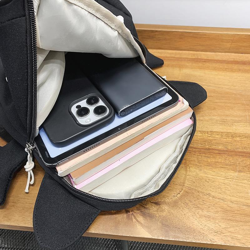 Schoolbag Internet celebrity men and women cartoon plush doll backpack niche design sense cycling backpack personality trend travel bag