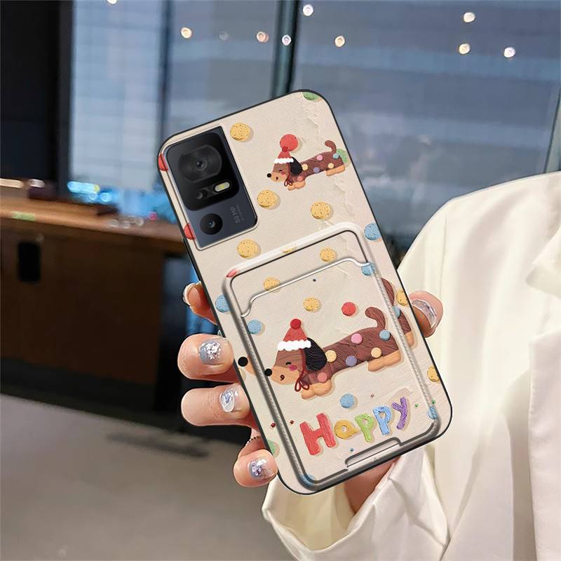 protective Silicone Phone Case For TCL 40SE/T610K Card sleeve Anti-knock Fashion Design Soft case TPU Waterproof Cover