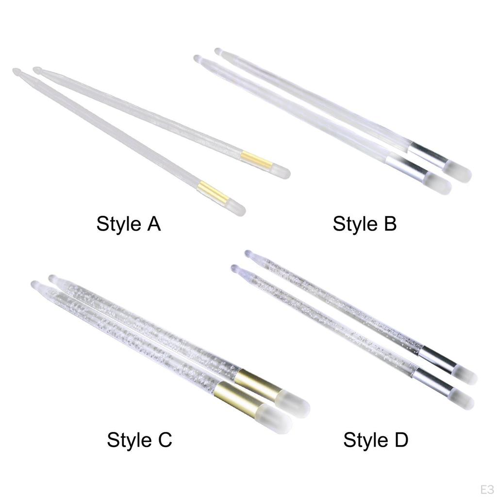 2 Pack Light Up Drum Sticks - Professional Night Glow In The Dark Musical Instrument for