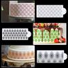 Fondant Cake Mesh Stamps Stencils Embossing for Decorating Tool Plastic Spray Mold Cake Lace Border Painting Wedding Party Decor
