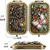 2 Pcs Vintage Foldable Makeup Mirror, Portable Cosmetic Pocket Mirror, Double Sided Butterfly Peacock Vanity Mirror, Metal Compact Small Folding