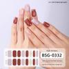 Onion Pink Gradient Explosive Semi-cured Manicure Stickers Pearlescent Purple Gel Nail Stickers