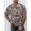 Western Elements 3D Digital Printing Imitation Cotton Men's Short Sleeved T-shirt