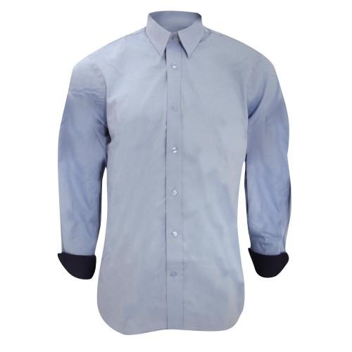 Kustom Kit Mens Long Sleeve Contrast Premium Oxford Shirt