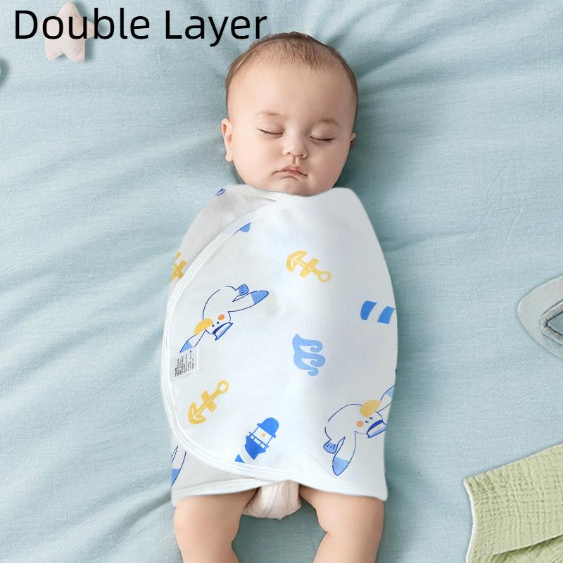 Baby Anti-scare Sleeping Bag Cotton Towel Baby Sleep Quietly Newborn Swaddling Towel Spring and Summer Thin Quilt Wrap
