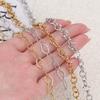 1Meter/Pack Two Sizes 304 Stainless Steel Oval Shape Handmade Chains for DIY Necklace Bracelets Jewelry Making Accessories