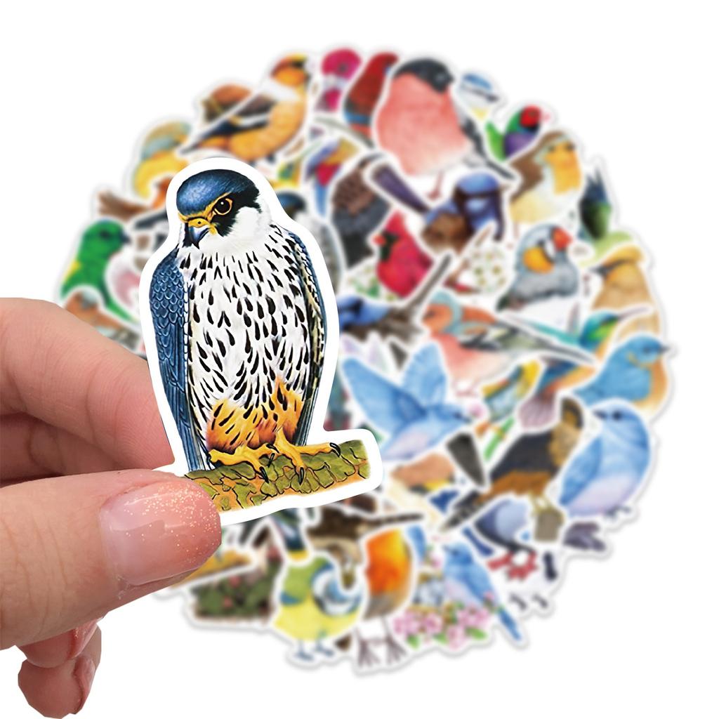 10/50Pcs Watercolor Style Mixed Cute Bird Stickers Graffiti for DIY Luggage Laptop Skateboard Motorcycle Bicycle Stickers