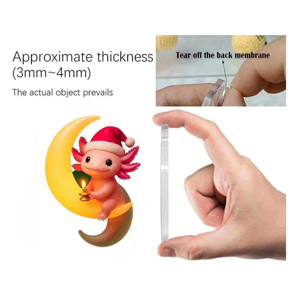 2D pink Salamander Advent Calendar 24 Acrylic 2D Salamander Figurine Pendant 24 Days Christmas Countdown Calendar Christmas Gift