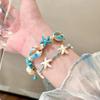 Seaside Vacation Blue Shell Starfish Bracelet Women'S Island Beaded Accessories Bracelet Stacked Jewelry