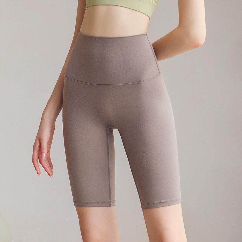 Sports Shorts, Yoga Five-point Pants, Women's High Waist, Hip Lift, Tight Body Wear, Fitness Pants, Running Cycling Pants, Nylon