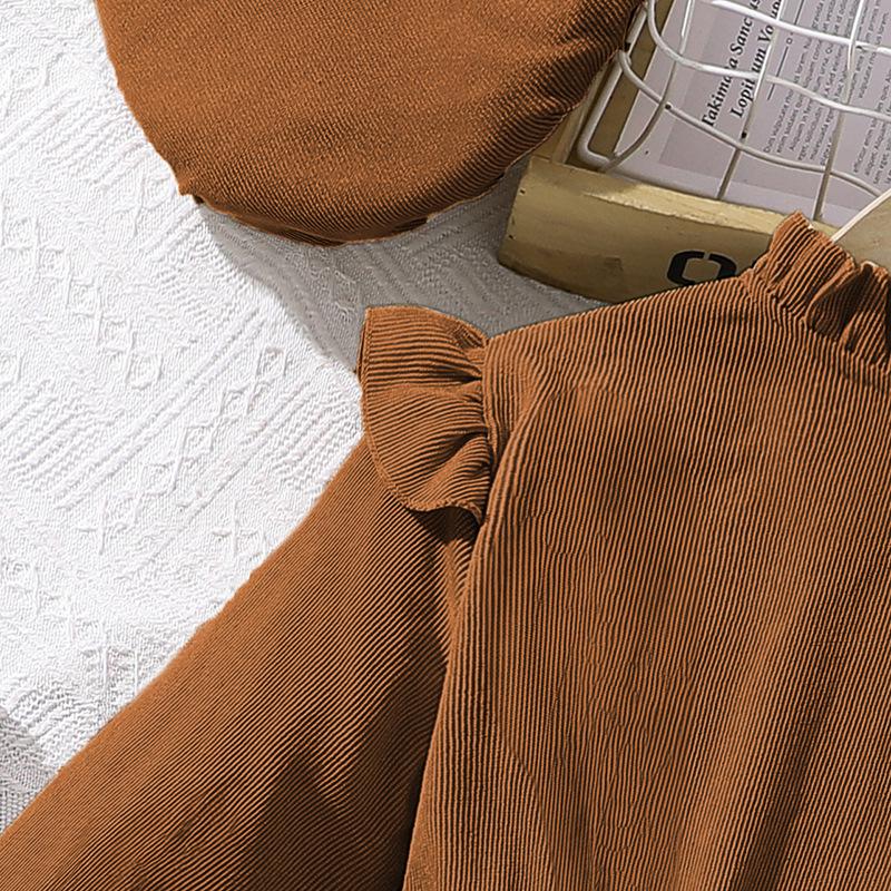 European Girls' Retro Long Sleeve Dress, 6-12 Years, Autumn/Winter Collection