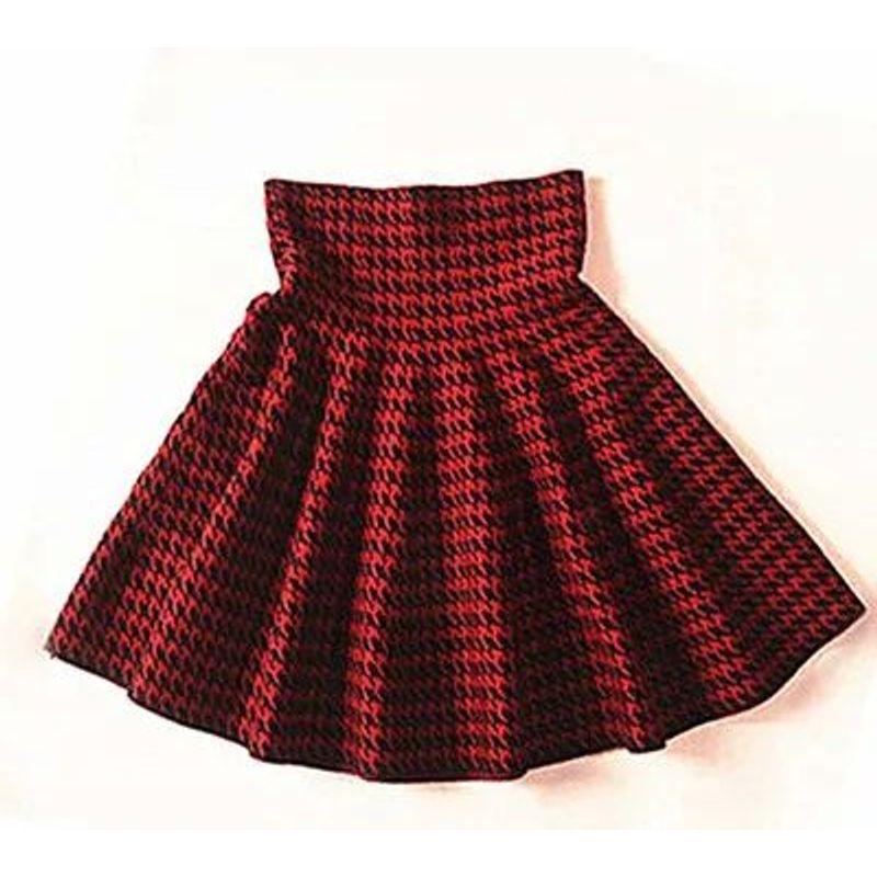High Waisted Pleated Skirt with Large Hem Women High Waist Big Swing Pleated Skirt