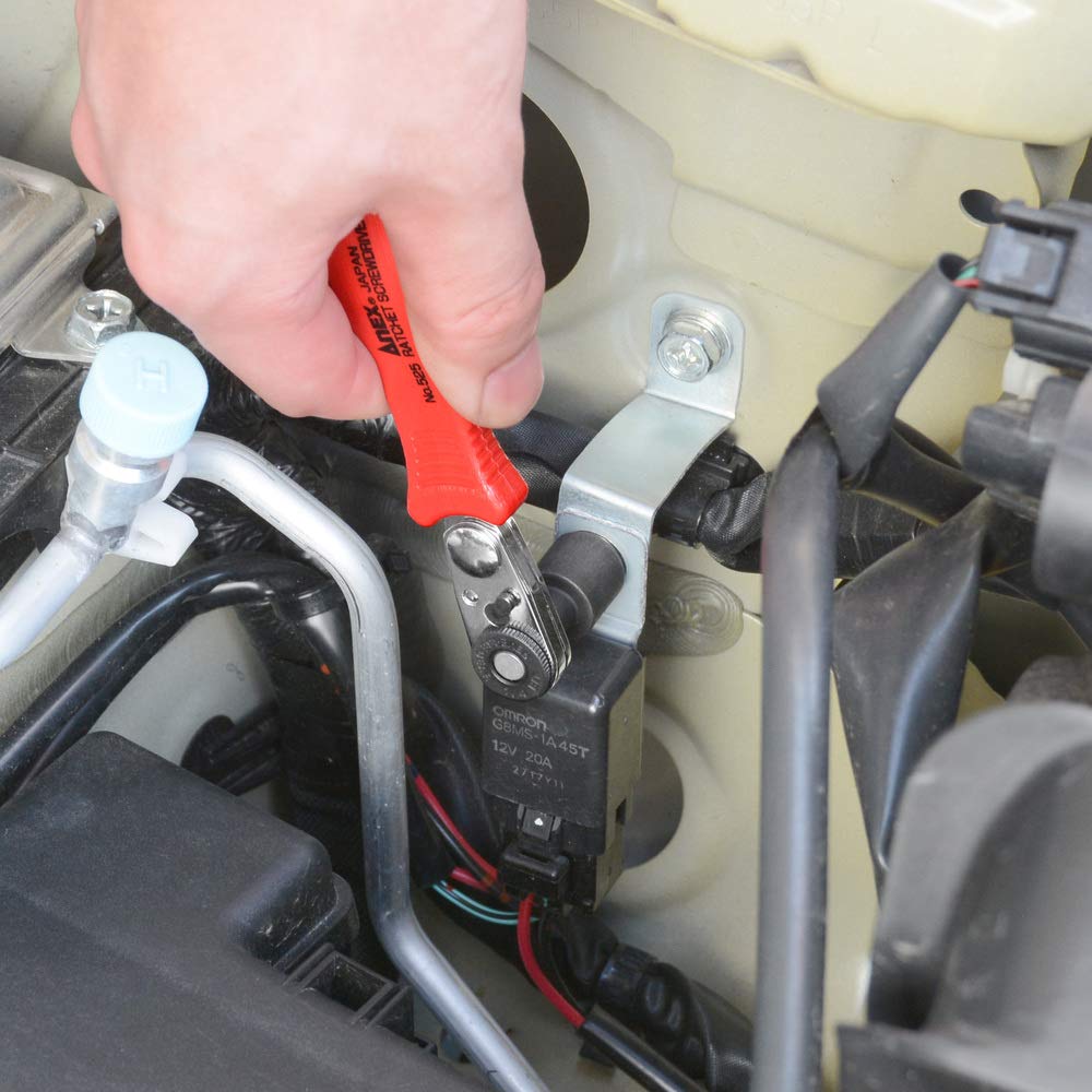 ANEX Ratchet Compact Bit Straight Socket Driver, 52, Type, 7-Piece Set, No. 525-7S