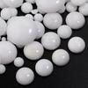 5/10pcs 4-25mm Natural White Jade Stone Cabochon Round Flat Cabochon Beads For DIY Jewelry Making Pendant Ring Earrings Findings