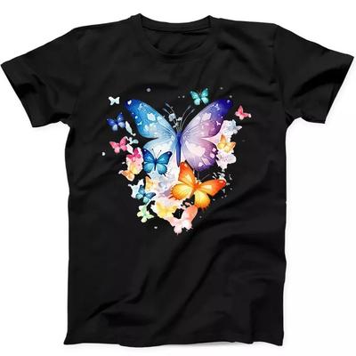 Schmetterlinge Bunter Schmetterling Bestseller Lustiges Geschenk T-Shirt Schwarz 47