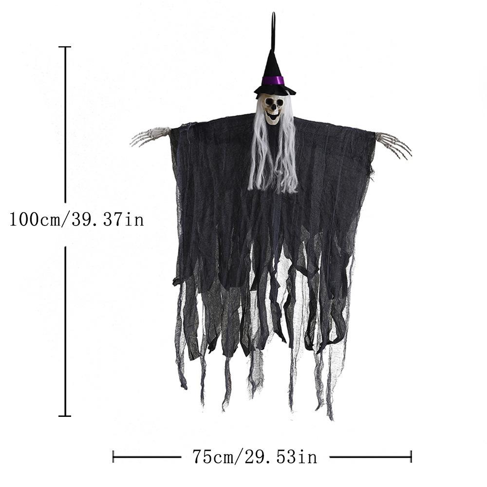 1PC Halloween Ornaments Pumpkin Hanging Ghost Face Gauze Hanging Ghost Festival Haunted House Courtyard Party Atmosphere Arrangement Props