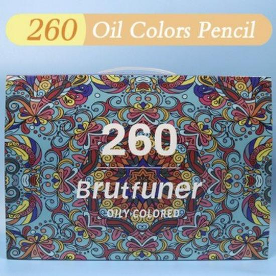 

Набор карандашей 120 цветов на масляной основе и 180 цветов водорастворимых с ручками для комиксов и граффити - Идеальный художественный подарок 2B