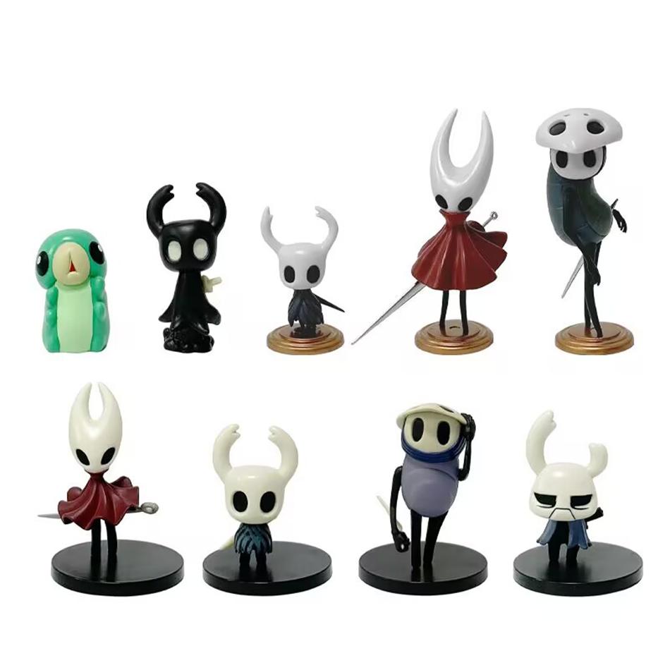 6Pcs/9Pcs Set Hollow Knight Hornet Anime Action Figure Toys 4-11Cm