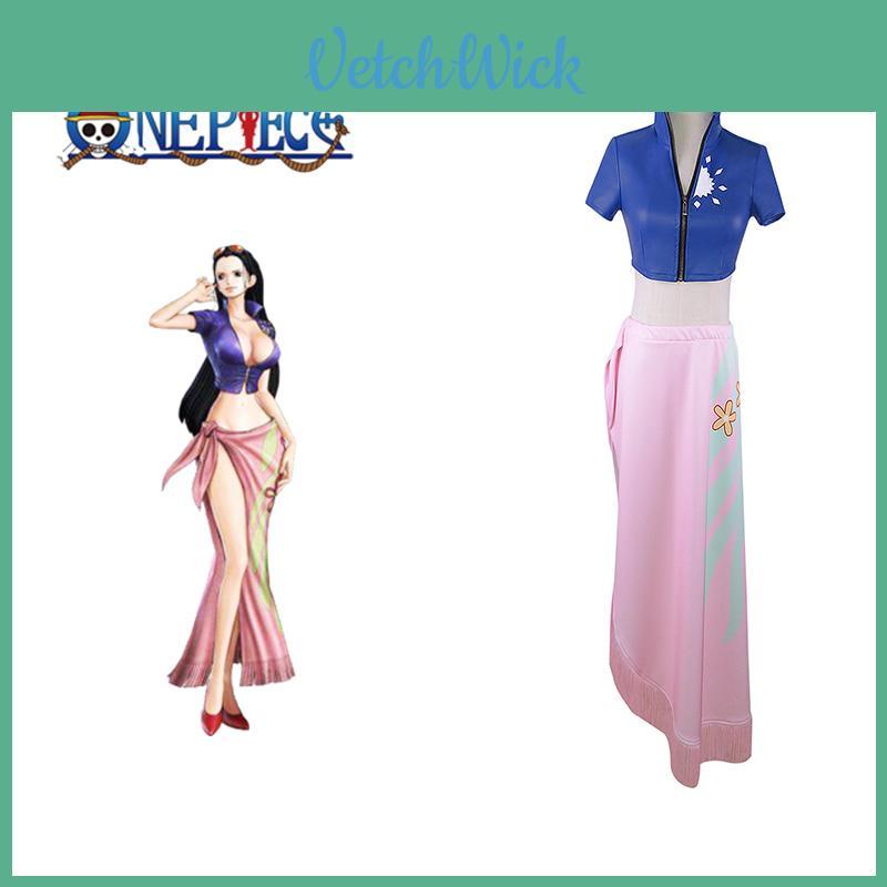 One Piece Nico Robin Skirt Anime Cosplay Costume Halloween Tops Decorated Perfect For Comic Exhibitions And Party Events.