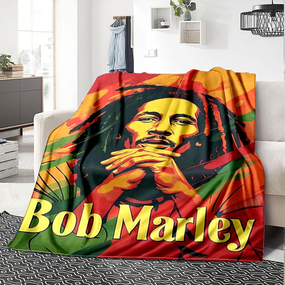 Bob Marley Blanket Durable Comfort Perfect for Office Livingroom Seaside Four Seasons Universal Warmthful Decor