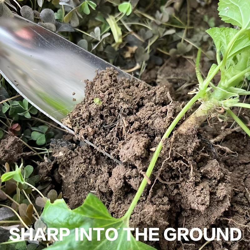 1PC Pointed Stainless Steel Garden Shovel, Garden Digging Wild Vegetables Potted Plants Loosening Soil Planting Flowers Growing Shovel Tool