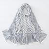 Popular Scarf Keffiyeh Print Muslim Ladies Chiffon Hijab Keffiyeh Fashion Ladies Soft Headwraps Geometric Arab Women Shawl