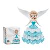 Dancing Angel Ice Princess Toy Doll with Wings Interactive Revolving Cute Doll Colorful LED Lights and Music