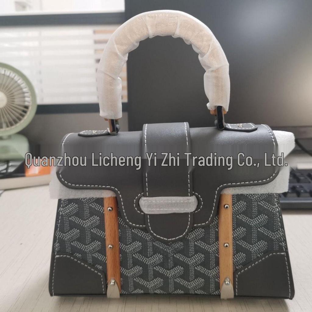 Retro Holzgriff Hundezahn Saigon Umhängetasche - Klassische kleine quadratische Schultertasche für Damen