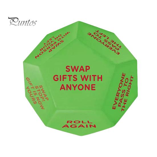 

1/2 шт. Санта-обмен подарками, игральные кости, 12 разных сторон, рождественские игральные кости для обмена, принадлежности для вечеринок и праздничного веселья 1pc