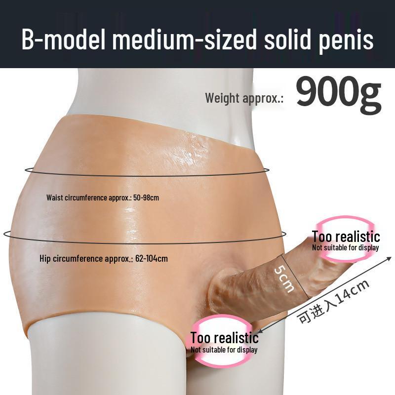 Silicone Wearable Hollow Penis Cross-dressing Leather Underwear for LGBTQ+ Adults