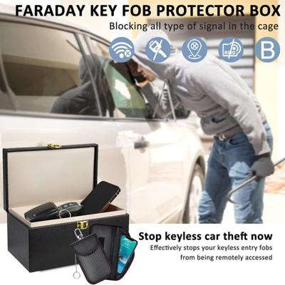 Faraday Box for Car Keys Signal Blocking Box for Car Security Double-Layer