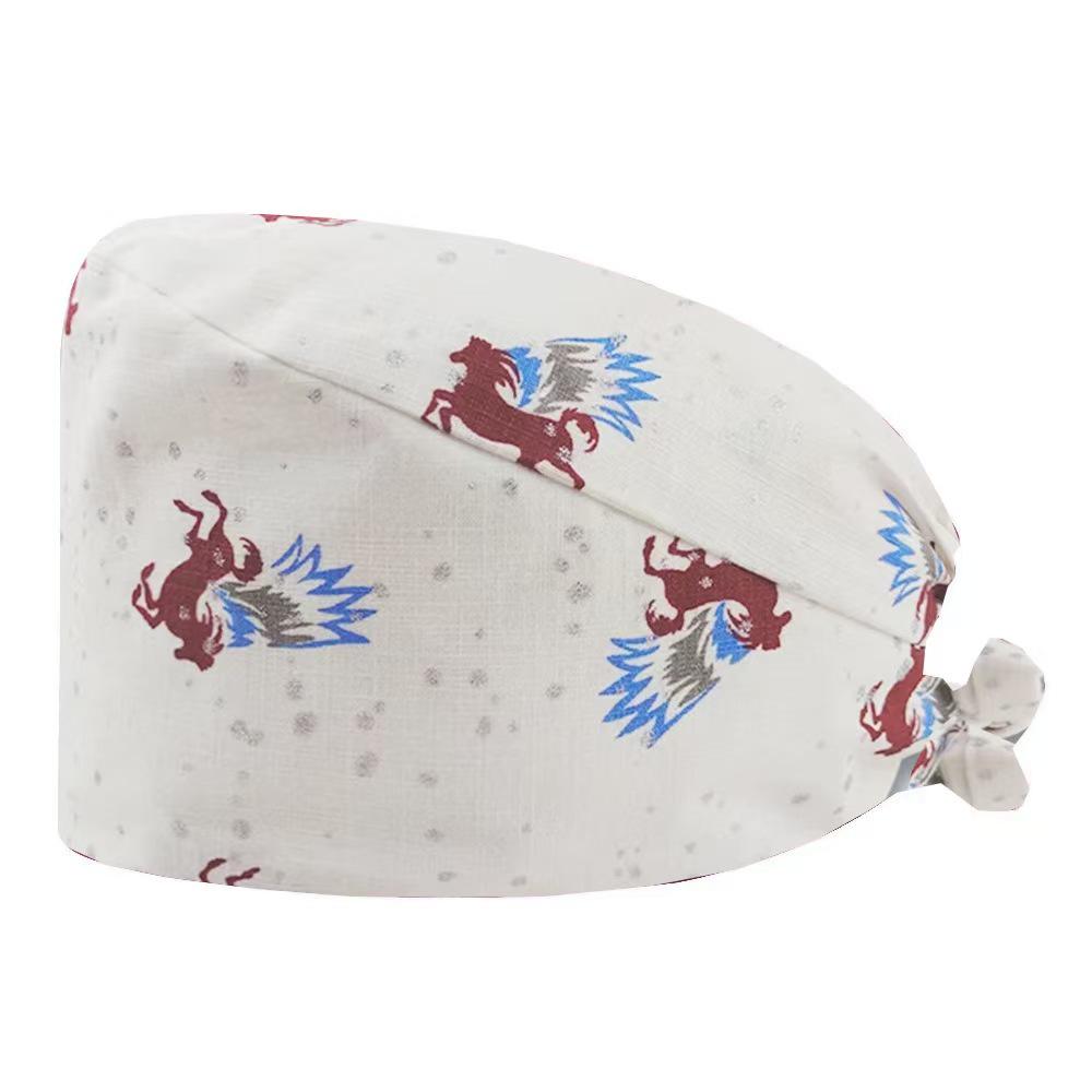 Cartoon Print Spa & Nurse Surgical Cap