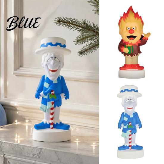 Party Decoration for Christmas LED Lighted Blow Molded Decoration Retro Cartoon Character Holiday Yard Decor Figure Outdoor Yard Lawn Porch,