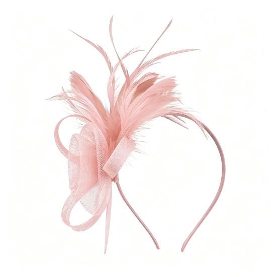 Dame Blomsterfjer Pandebånd Retro Net Blomster Pandebånd med Fjer Te-fest Hårpynt Fascinators Hår Accessories til Cocktailfester
