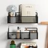 Multifunctional Bathroom Organizer Shelf No-Punch Household Wall Mounted Bedside Hanging Basket Student Dormitory Storage Rack