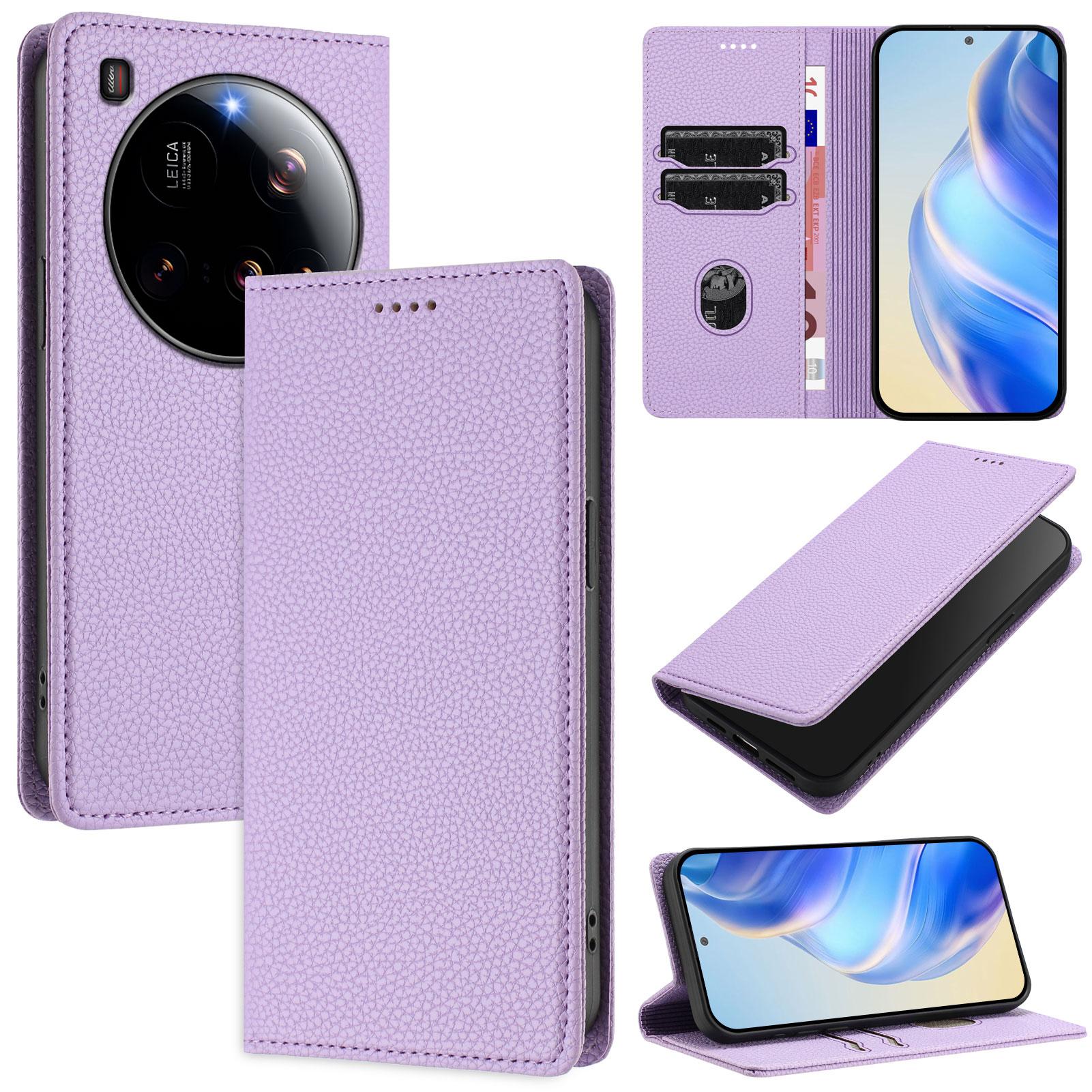 

Для Xiaomi 15 Ultra Чохол-гаманець з RFID-блокуванням, шкіряний мобільний чохол з текстурою лічі F