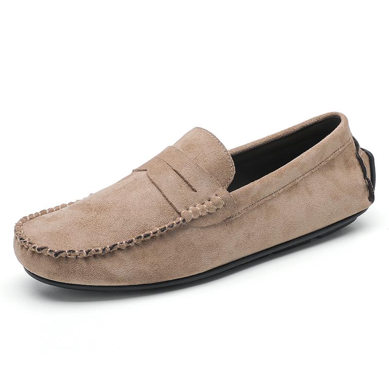 Fashion Fashion Suede Men Casual Shoes Breathable Leather Mens Loafers Slip on Male Driving Shoes Luxury Brand Comfortable Boat Shoes
