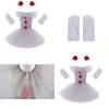 Sparkling Princess Clown Dress Set For Children's Halloween Show