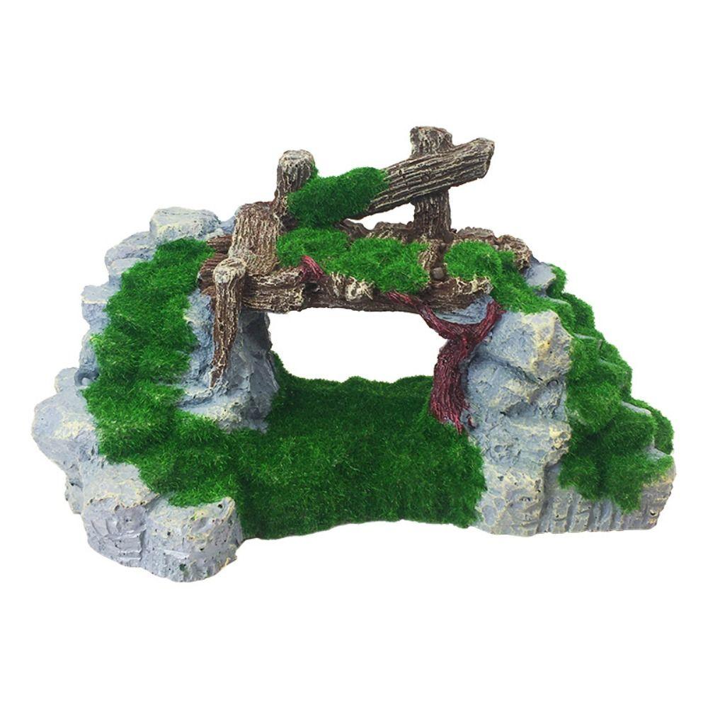 

Креативное украшение Ландшафтный дизайн Арочный мост Форма Аквариум Рокарий Мост Украшение Настольный зелёный